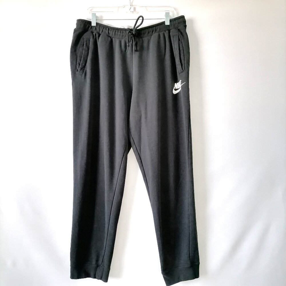 Nike Just Do It Mens Gray High Rise Active Drawstring Jogger Pants Size XL